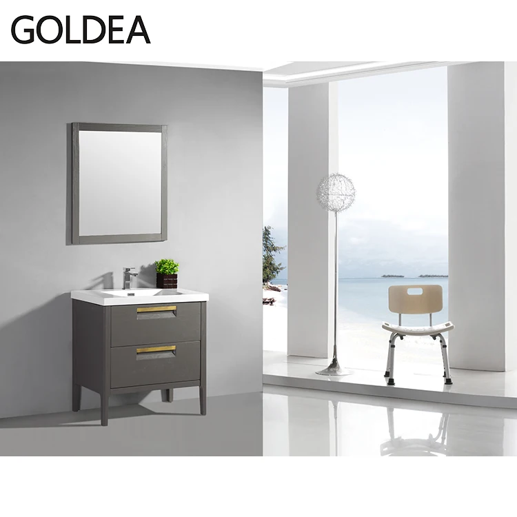 GOLDEA 32 inch bathroom vanity standing American style bathroom furniture