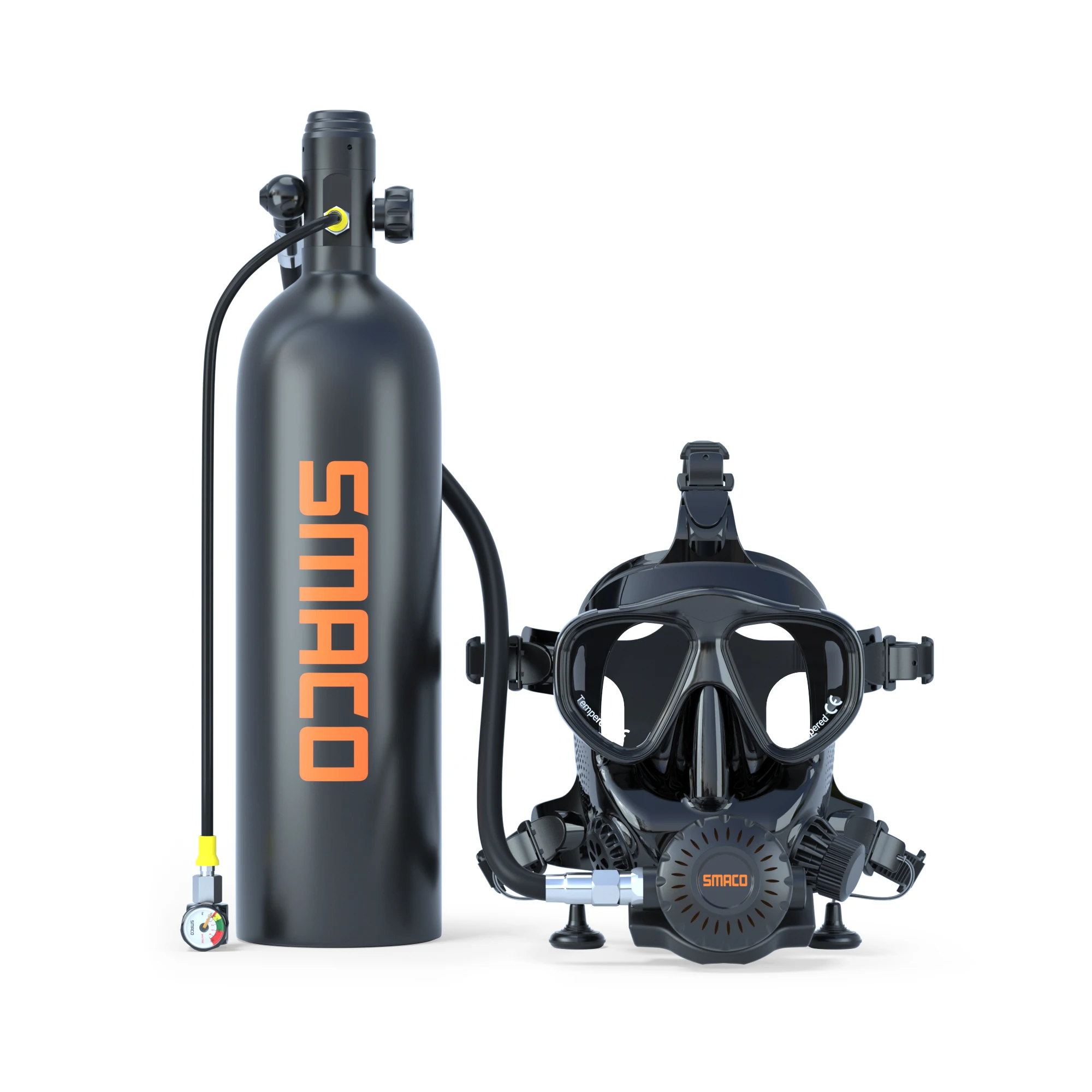 SMACO NEW underwater sports Professional set of equipment M8058 full face masks with 2L scuba air tanks DIVING GEAR