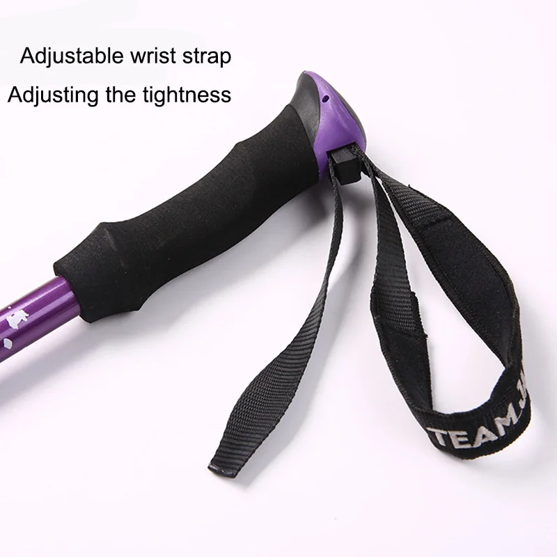 Trekking Poles Telescopic Lightweight Aluminum Walking Sticks Shock-Absorbent Hiking Climbing  Poles Adjustable Alpenstock