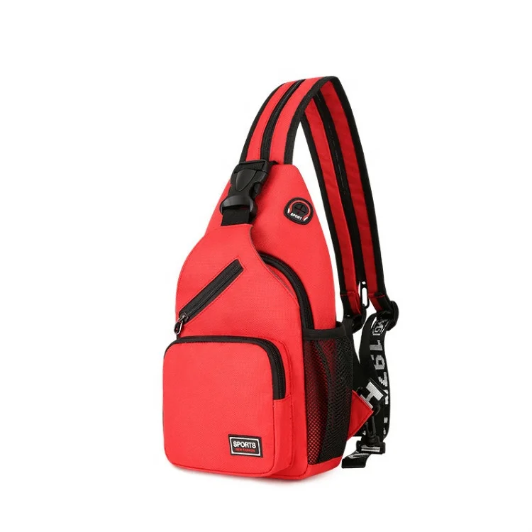  Outdoor Travel Water Resistant Small Crossbody Sling Backpack Women Fashion Chest Bag with Headphone