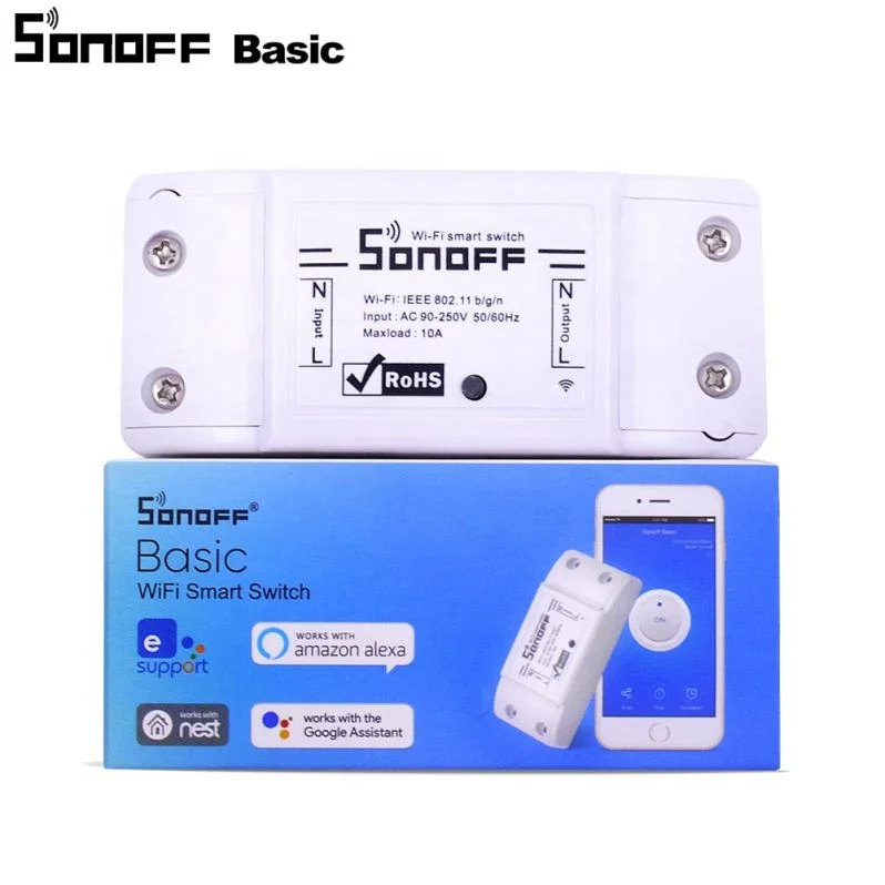  Дистанционный беспроводной смарт-выключатель Sonoff Basic с поддержкой Wi-Fi 10