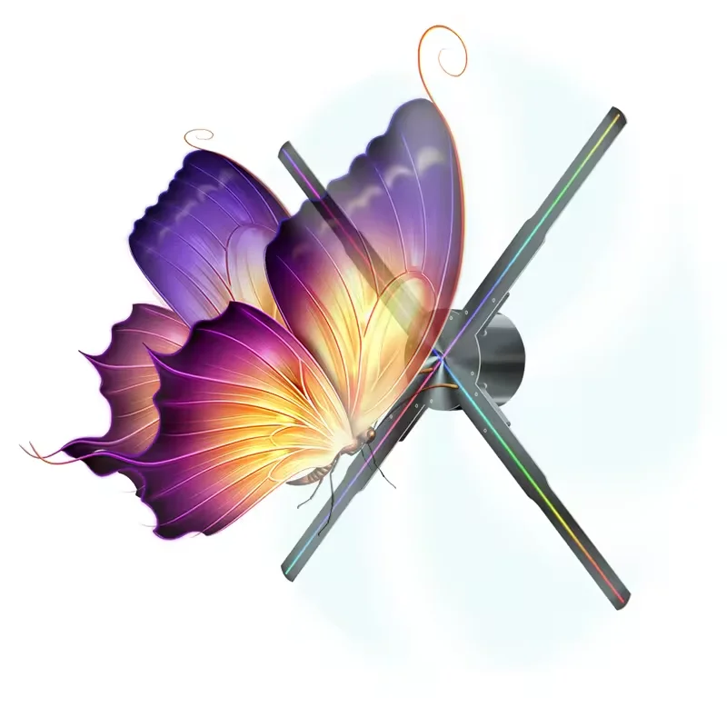 50cm Diameter 3D Holographic Fan Projector 576pcs LED Beads Hologram Display Fan for Business Store