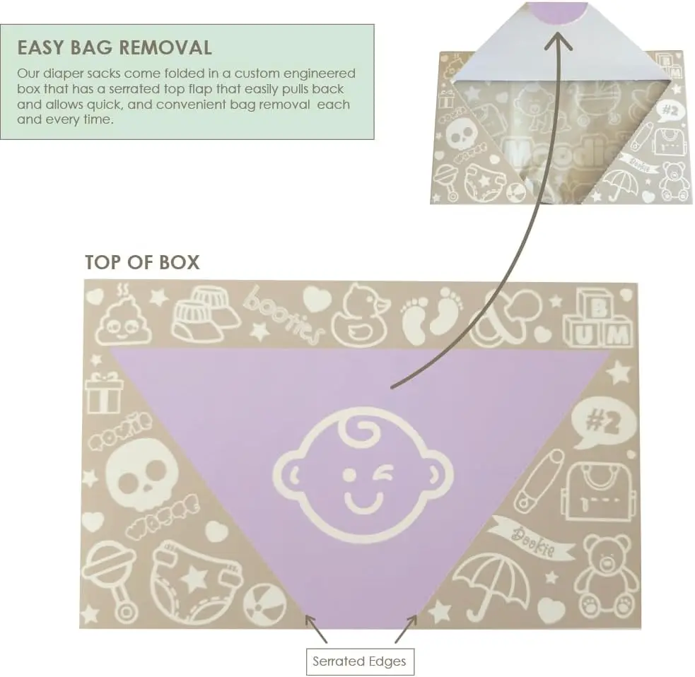 Wholesale Baby Disposable Thin and Light Waste Bag for Pet  and  Extra Thick Disposal Diaper Trash Bags