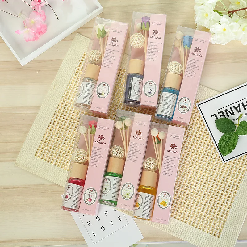 Bathroom Reed Diffusers Sets Air Fresheners glass bottle Rattan Reeds Fragrance Diffuser
