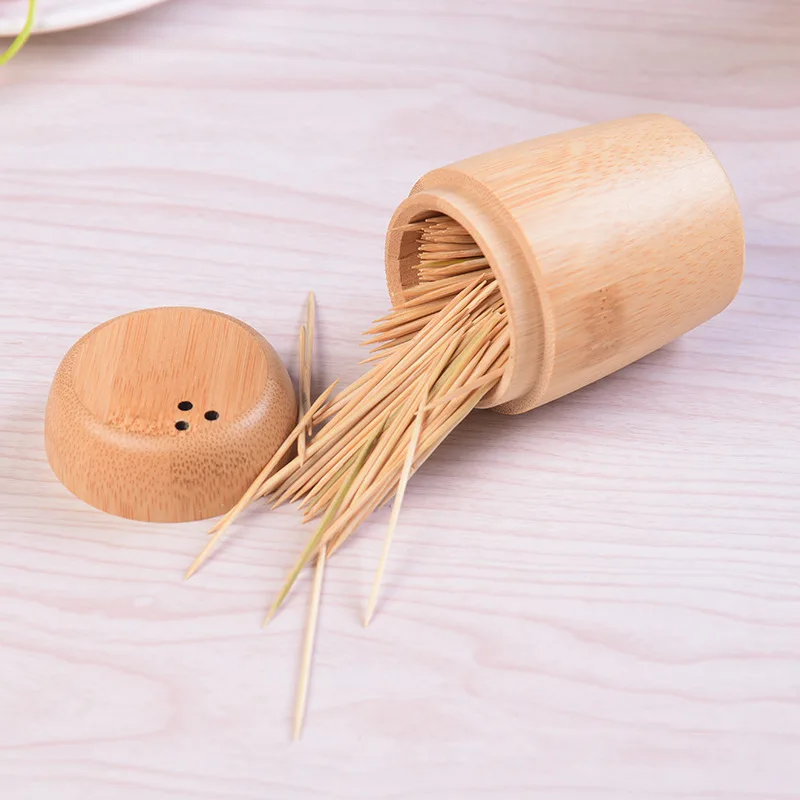 
Wholesale Customized Logo Toothpick Bamboo Toothpick Box European Creative Hotel Supplies Advertising 