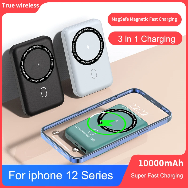 Slim 10000 mah Magnetic Portable Power Bank Mobile PD Fast Power Banks