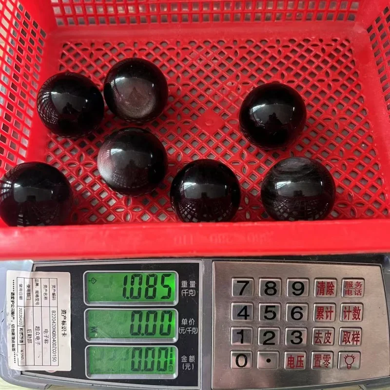 Wholesale Natural Crystal Polished Ball Silver Obsidian Spheres For Home Decoration Healing