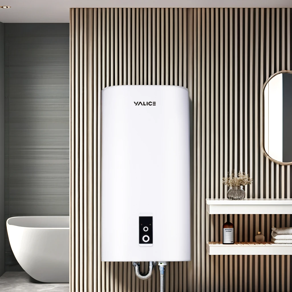 Wall Mounted 100L Flat Electric Storage Water Heater with Temperature Display for Bathroom