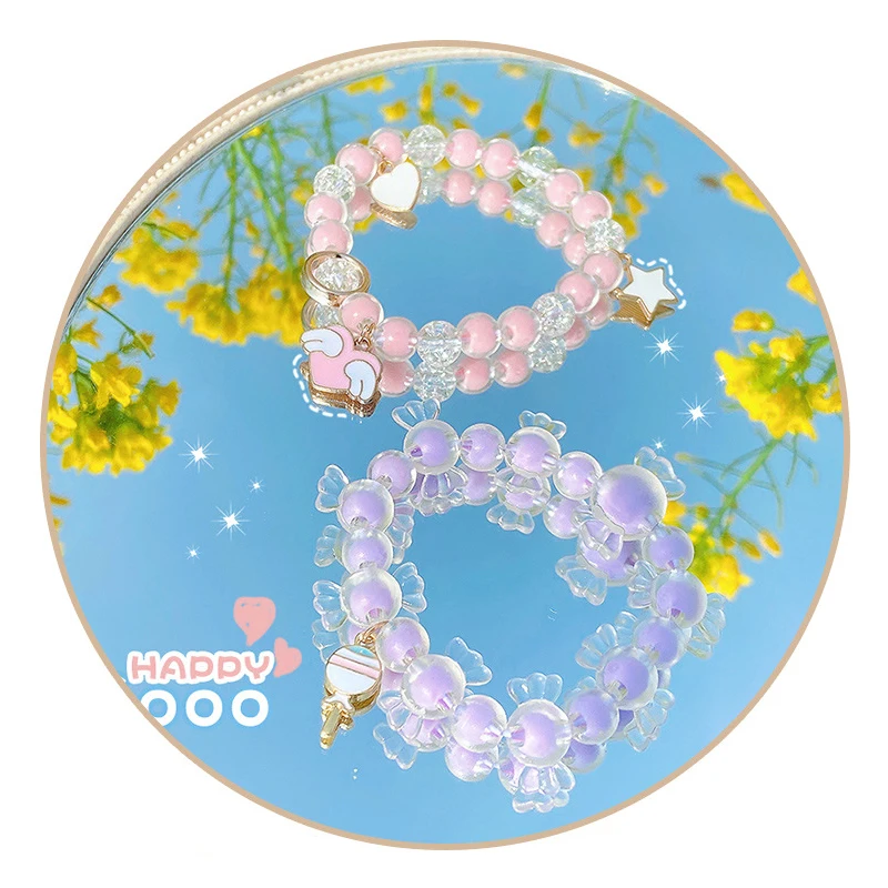 Cute Korea Style Friendship Girls Beaded anti Mosquito Repellent Bracelets Accessories for kids Adults