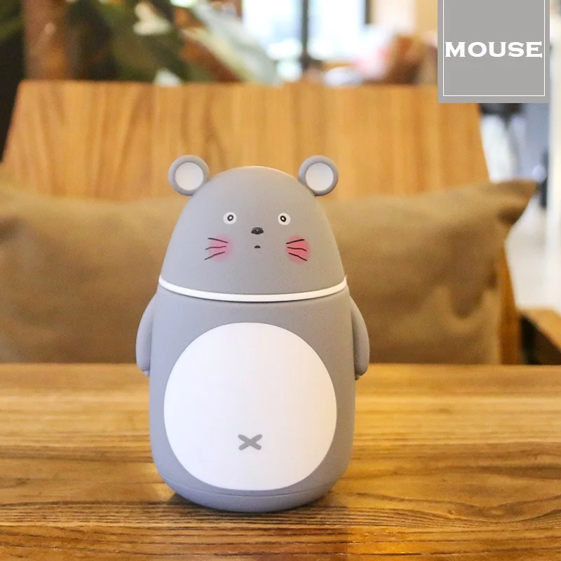 DS Portable Cute Cartoon Animal Insulation Glass Thermos Office Home Vacuum Thermos Bottle And Insulation Thermos Cups With Lid