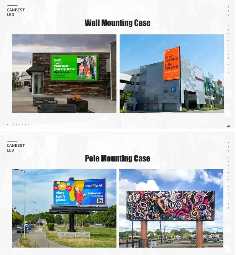 3X8 P6 Digital Signs Outdoor Canbest Cheapest Externo Add Ooh Ad Painel Ecran 8M2 Publicitaire Front Support Led Screen