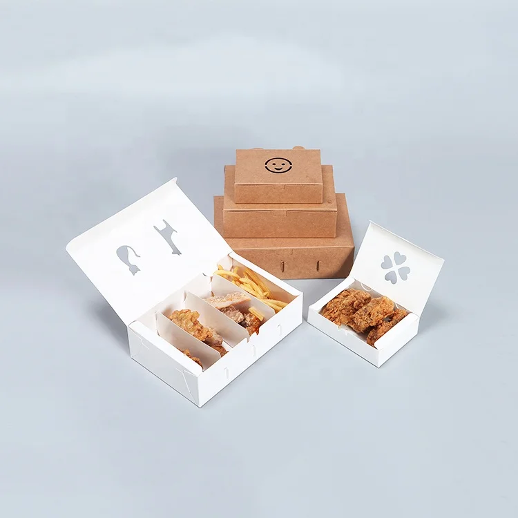 waterproof and greaseproof roasted chicken box Wholesale custom takeaway kraft paper chicken box