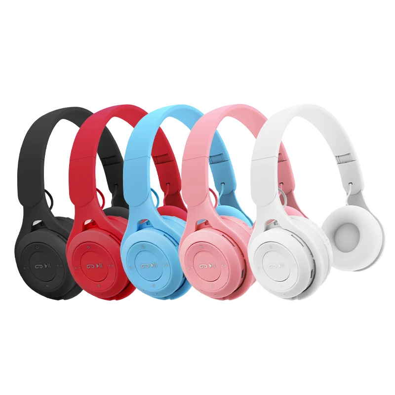 
2021 Top Fashion M5 Macaron Colorful Adjustable Foldable Earphone Deep Bass Stereo Sound Active Headphone With TF Card Slot 