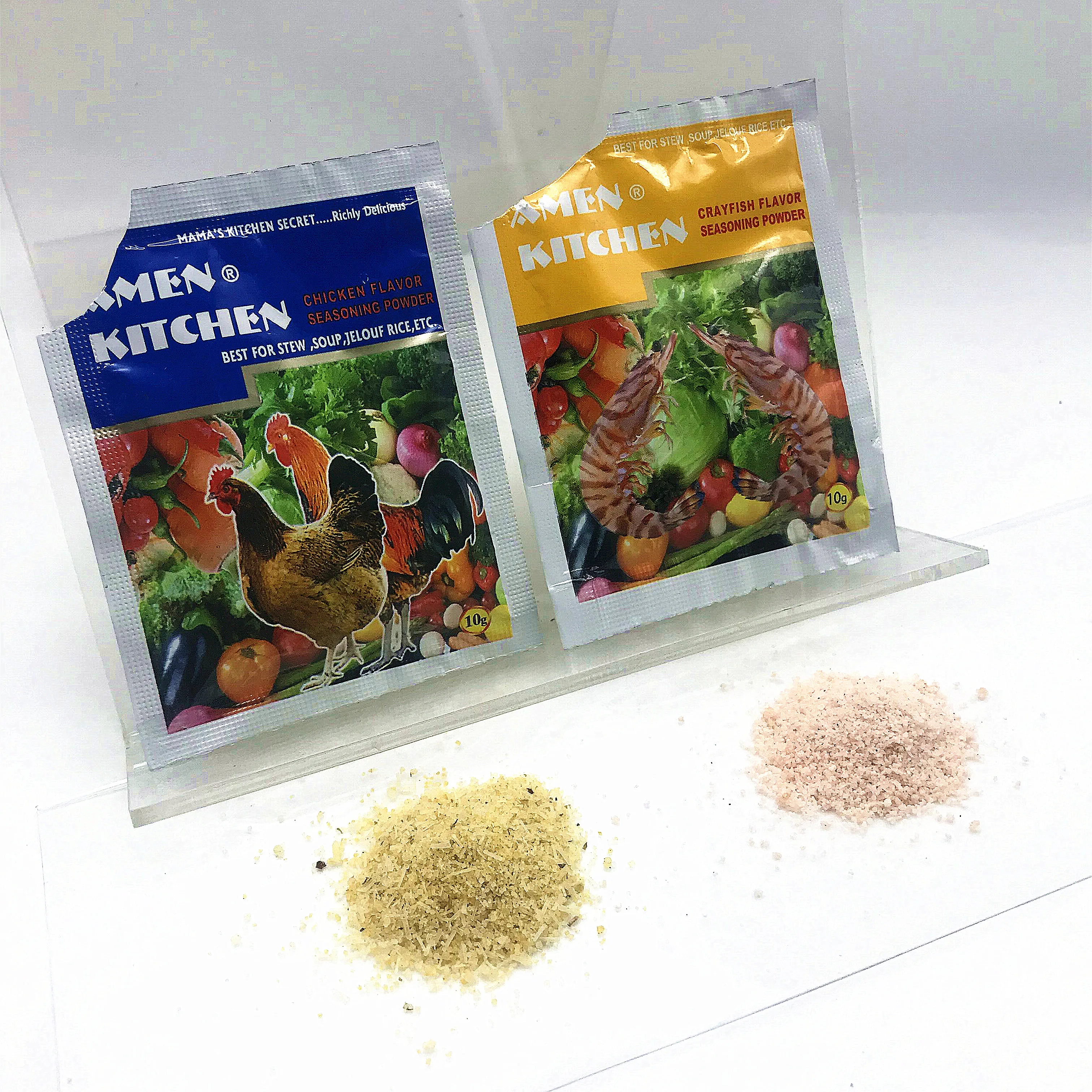 low cost africa halal market 10g*10sachets chicken Bouillon shrimp Flavour halal Food mixed Seasoning soup stock Powder
