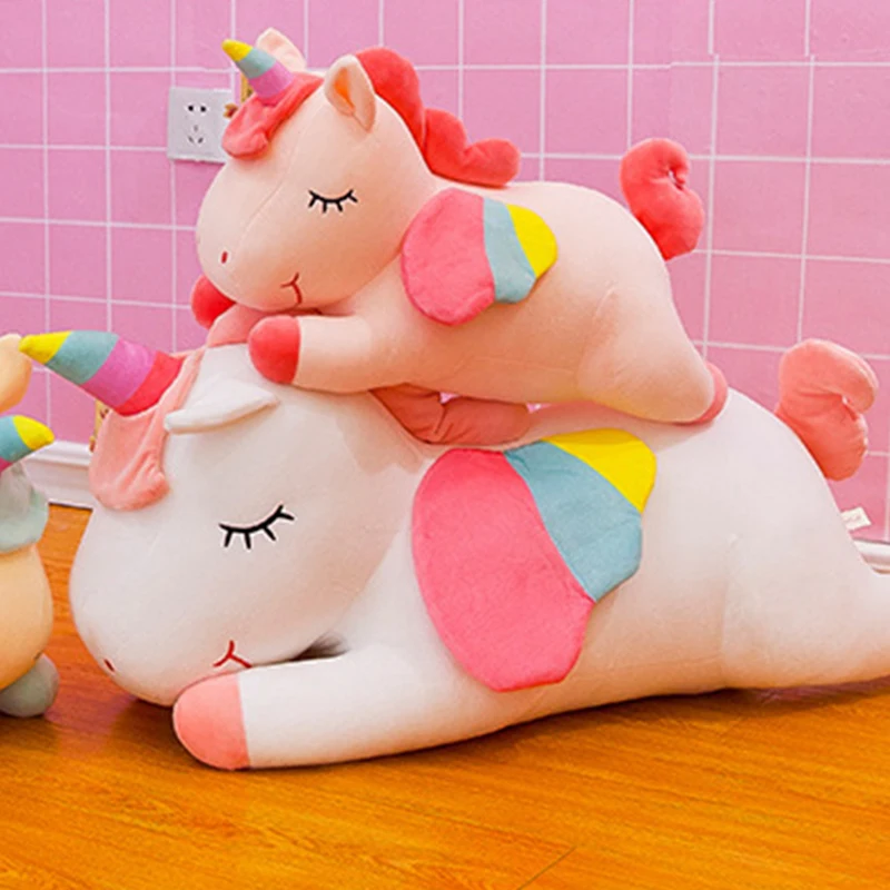Rainbow Angel Unicorn Soft Stuffed Doll Cute Birthday Gift Pillow Doll Plush Toy
