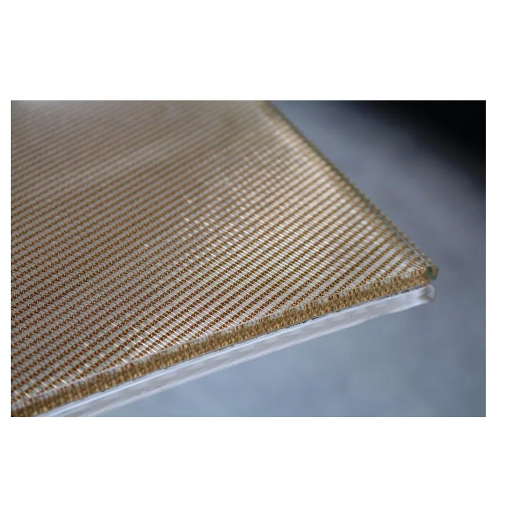 Decorative Antique Brass Plated Perforated Decorative Metal Wire Mesh For Glass Lamination