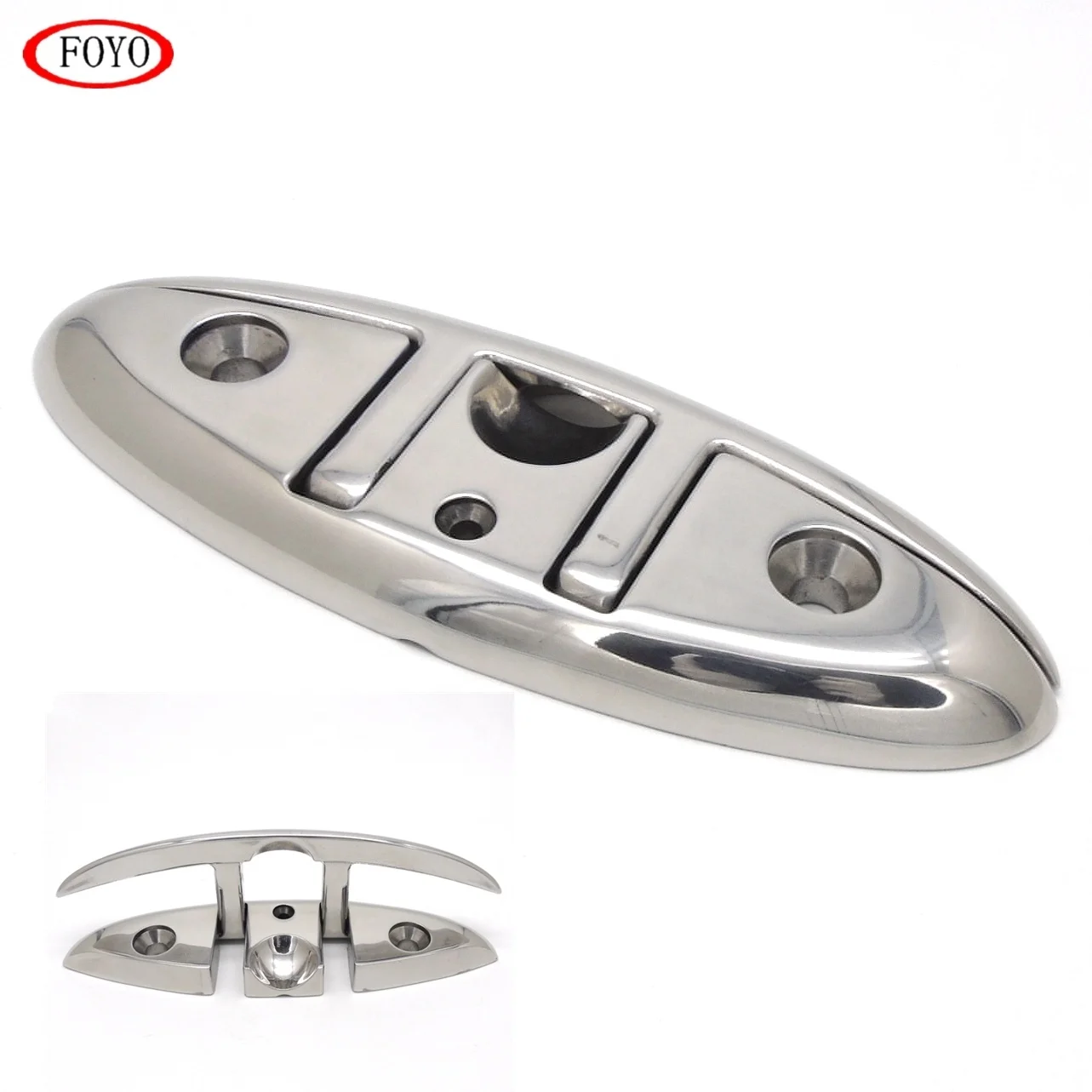 Foyo Brand hot sale boat cleat 6' 316 stainless steel marine pull up folding cleat for ship