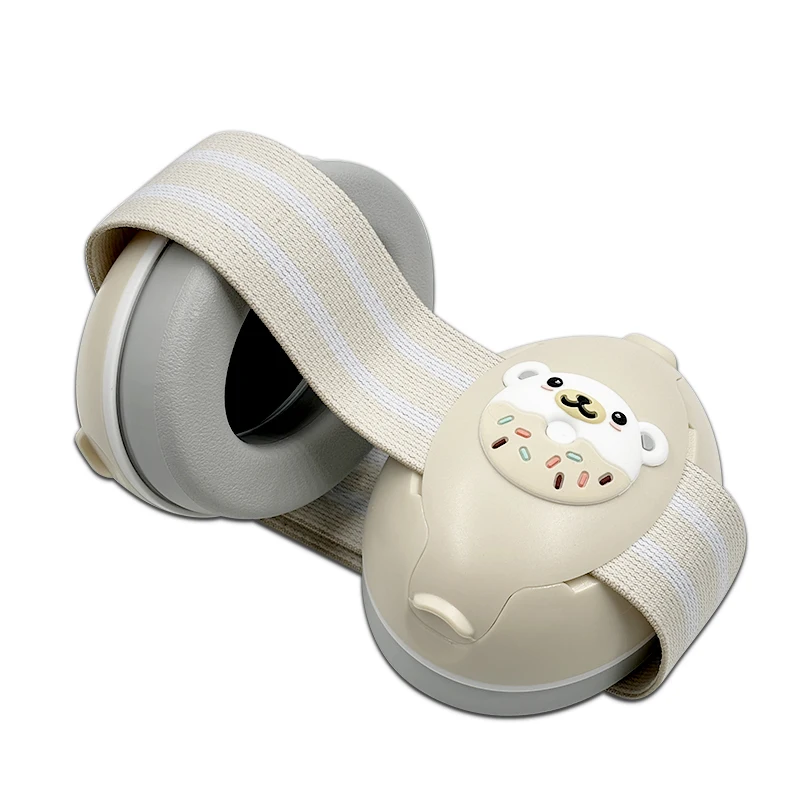 Custom Color Silicone Donut Bear 25dB Noise Reduction Sleeping Soundproof Earmuff Headphones Baby Earmuffs Hearing Protection