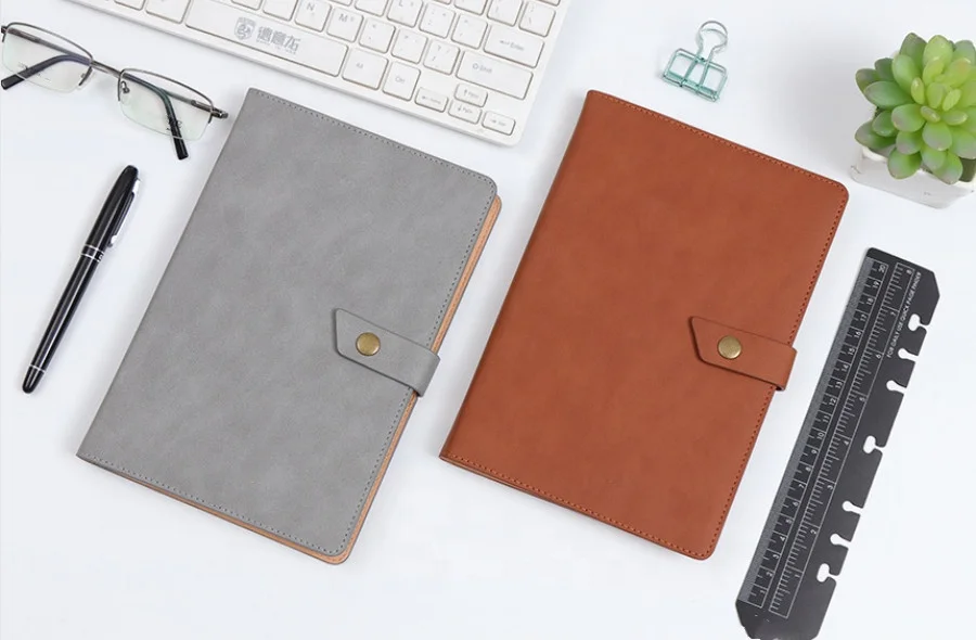 Free Sample Girls Gift Set Color Change Date Label School PU Leather Note Book Planner Diary Notebooks