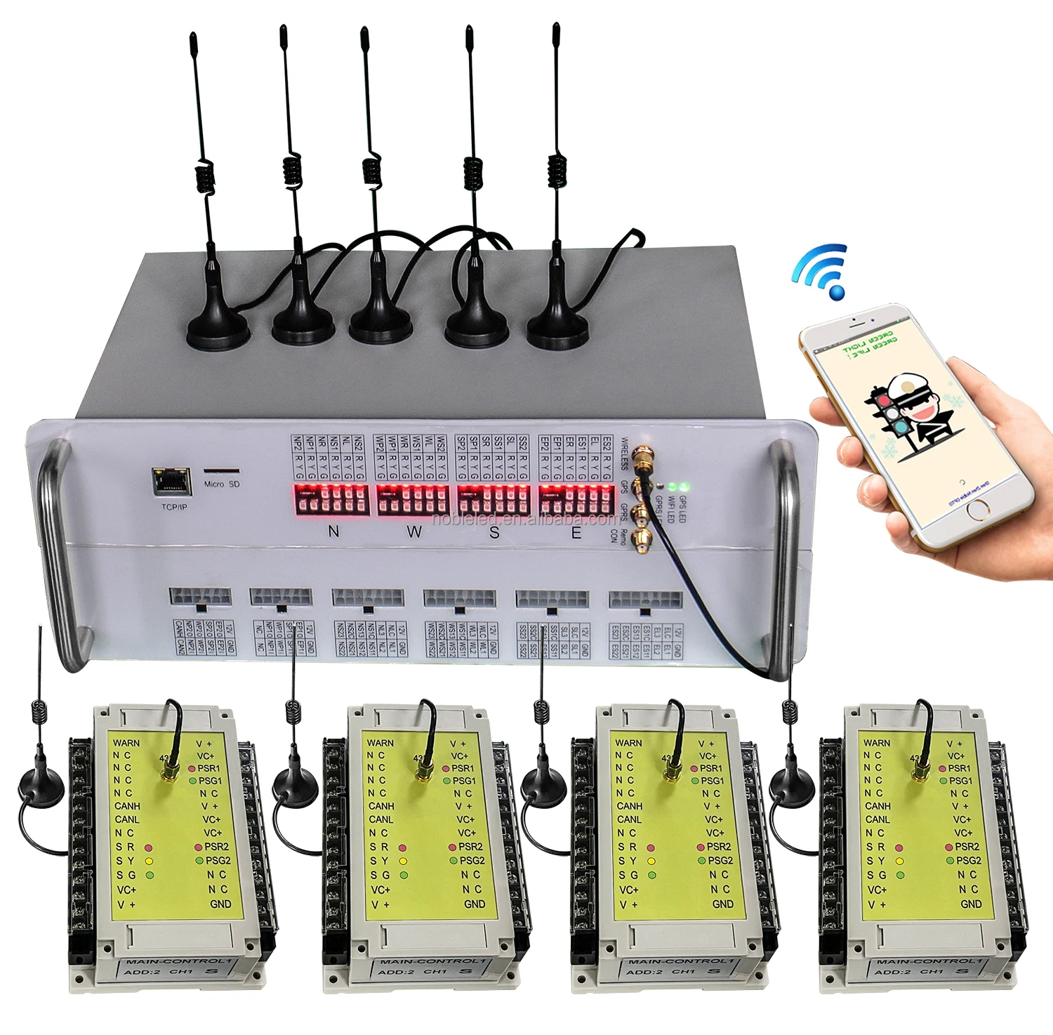 GPRS & GPS Wireless Traffic Controller System With Google Map For Location