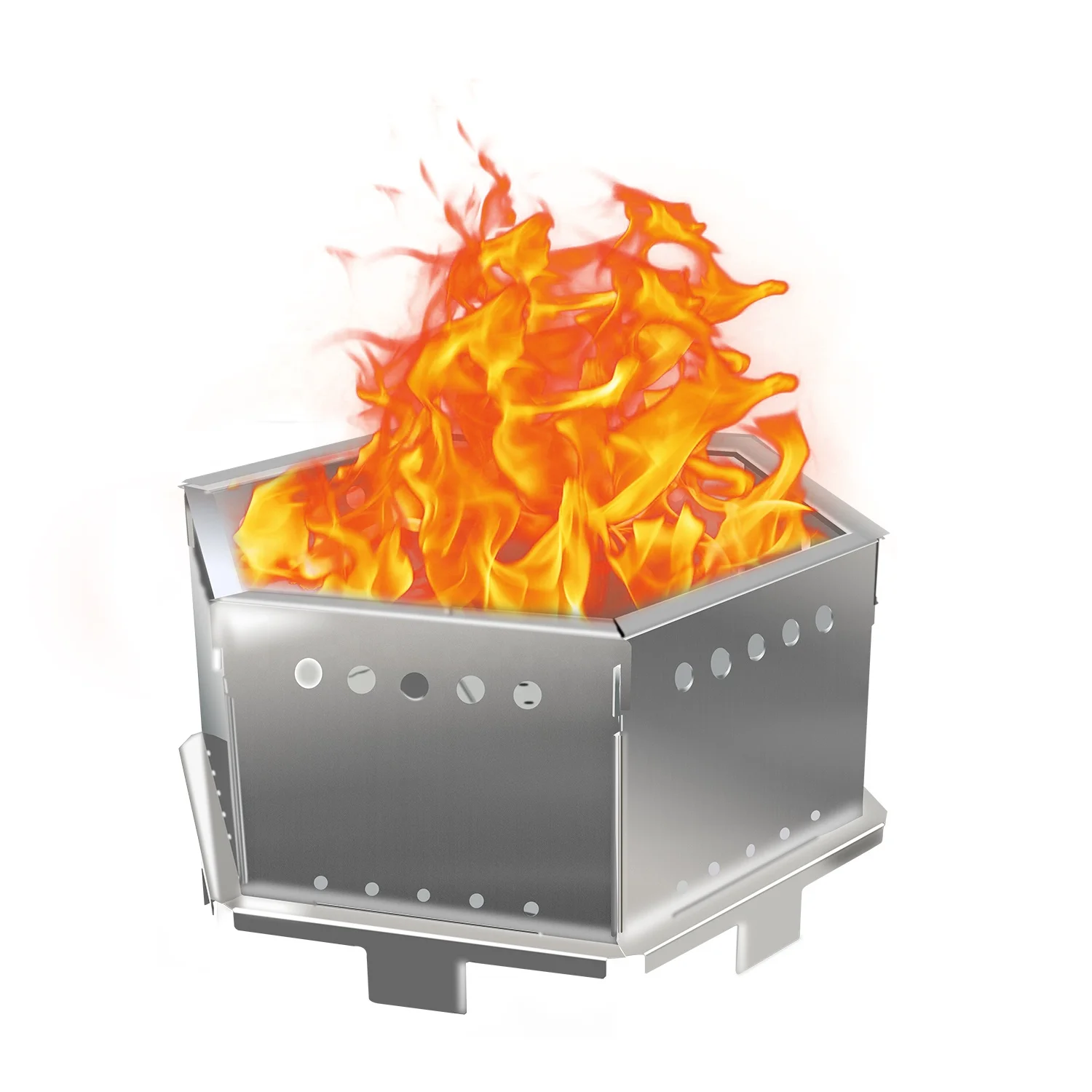 25Inch Big Capacity Stainless Steel Firewood Smokeless Wood Burning Firebowl for Family Camping Bonfire Backyard with Fire Pits