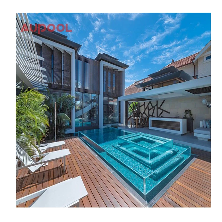 Best Overflow Infinity Outdoor Container Transparent Above Ground Plexiglass Cylinder Pool for Embassy