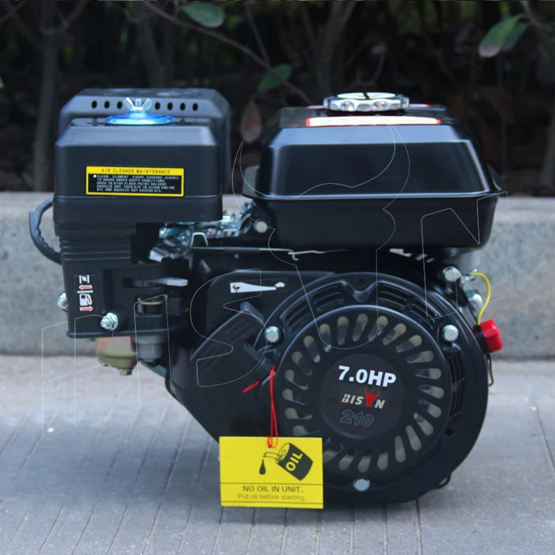 Бренд BISON (Китай) bs210 ohv 4-тактный бензиновый двигатель 210cc 7HP