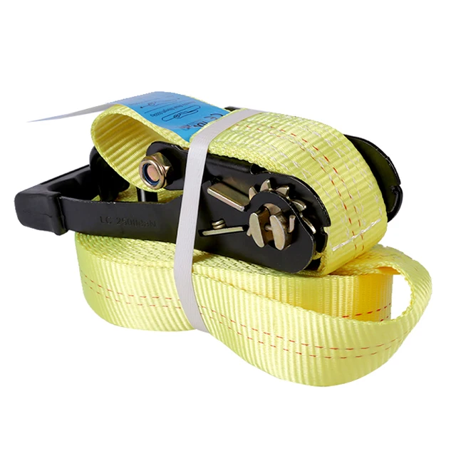 Custom Length Polyester tensioner 2 inch cargo lashing belt ratchet tie down straps