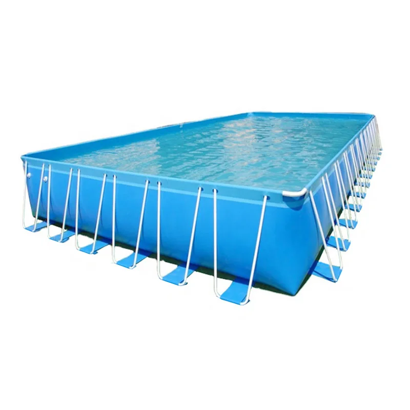 Factory large 975cm x 488cm x 132cm custom PVC portable rectangular frame pool Fish Tank Water Storage Tank Container Pool