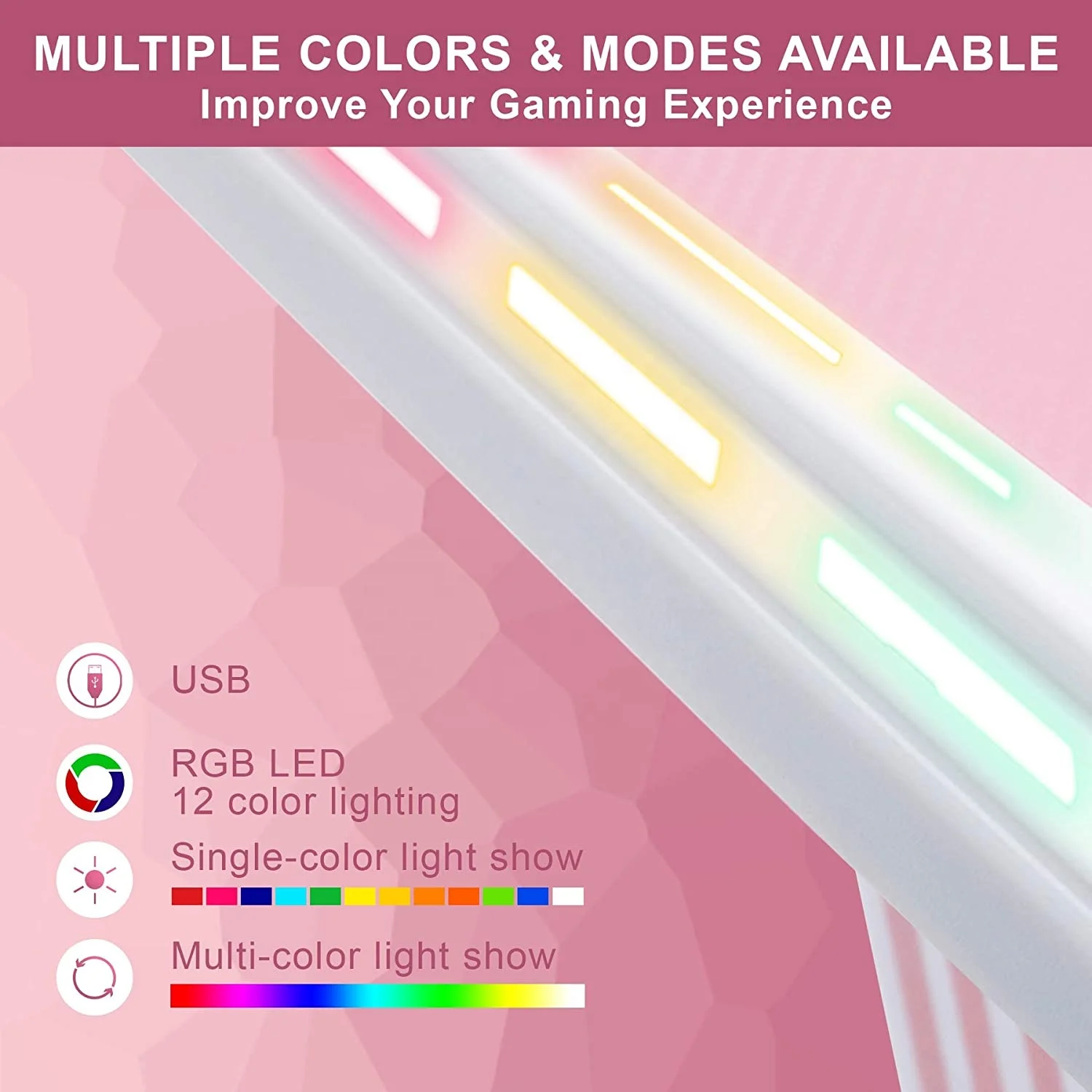 Популярный в Таиланде игровой стол rgb офисный розовый компьютерный с сильной функцией структурном дизайне для девочек подходит дома
