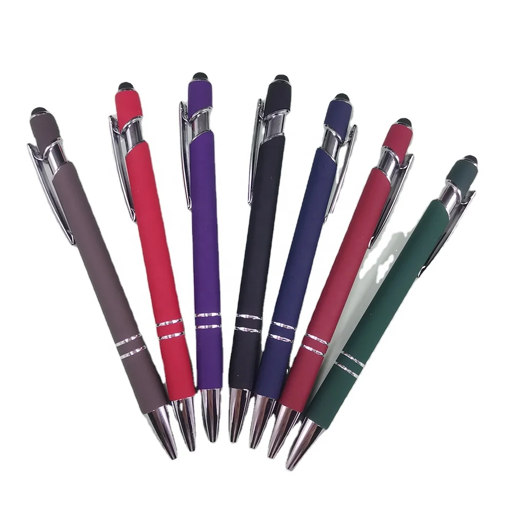 DASHENG Best Cheap Promotional Metal Biro Touch Screen Ballpoint Pens With Customized Logo Click Pen