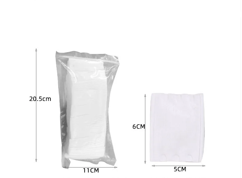 disposable square cotton facial make up remover pads cosmetic cotton pads