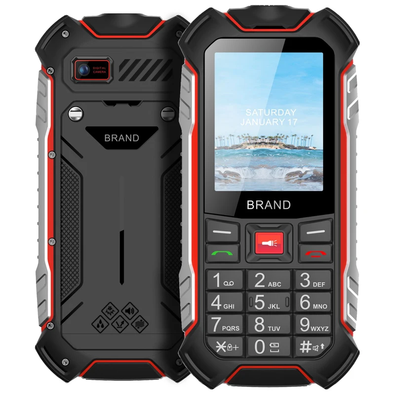 New Arrival Support OEM Order F68 2.4 inch Loud Speaker 3500mAh Large Battery Rugged Phone