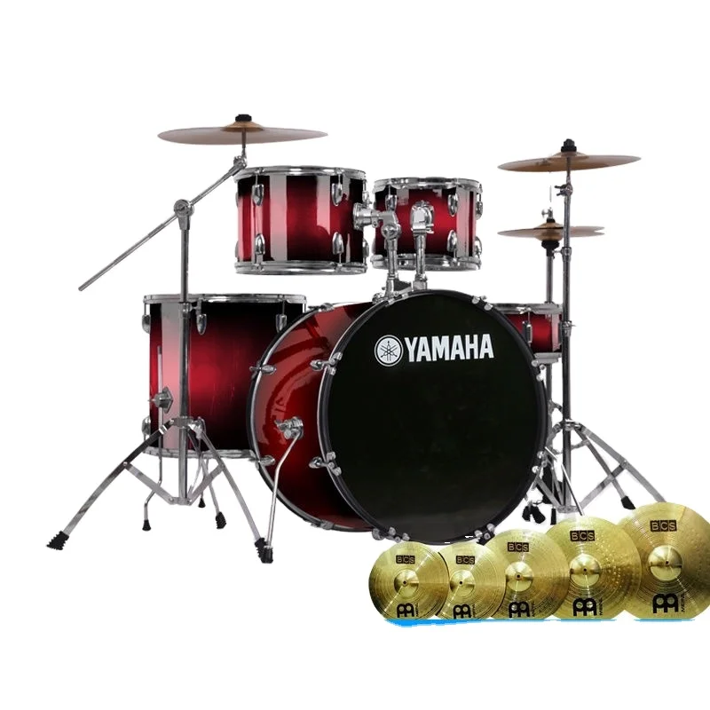 5 Piece Full Size Drum Kit Junior Beginner with Pedal Cymbals Stands Stool