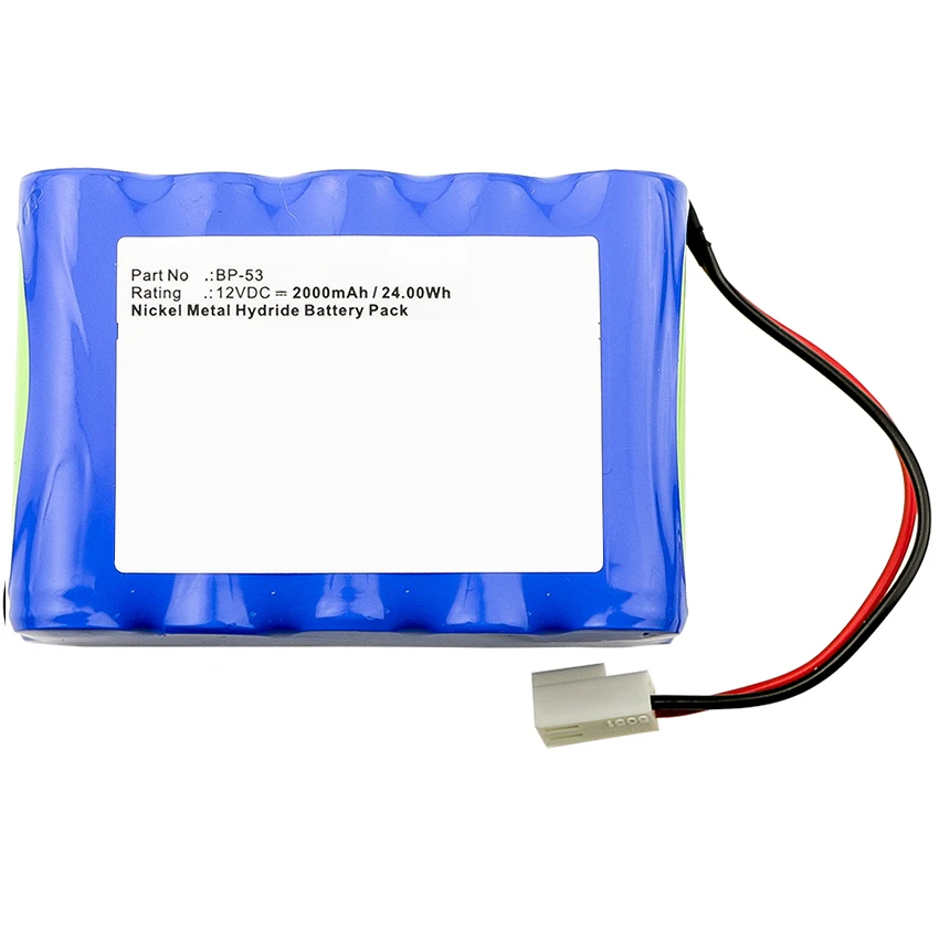 Battery for Smiths TOP Syringe Pump 2200, TOP-2200, TOP-3300, TOP-5300 BP-53 12V/mA