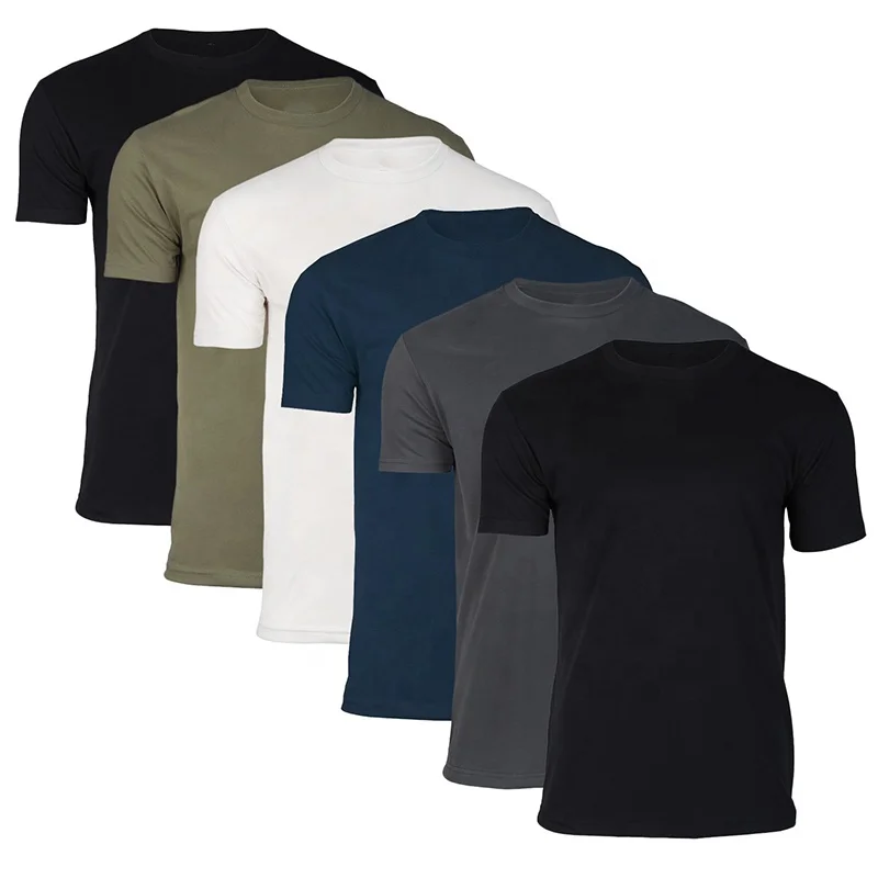 Casual Mens Wear Solid Blank O Neck Multi Colors Soft Combo Pack Basic Slim-Fit Male T Shirts