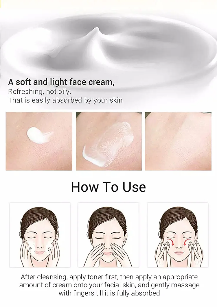 Best Selling Hyaluronic Acid VC Facial Cream Moisturizing Anti-Wrinkle Anti-Aging Firming Vitamin C Whitening Face Cream