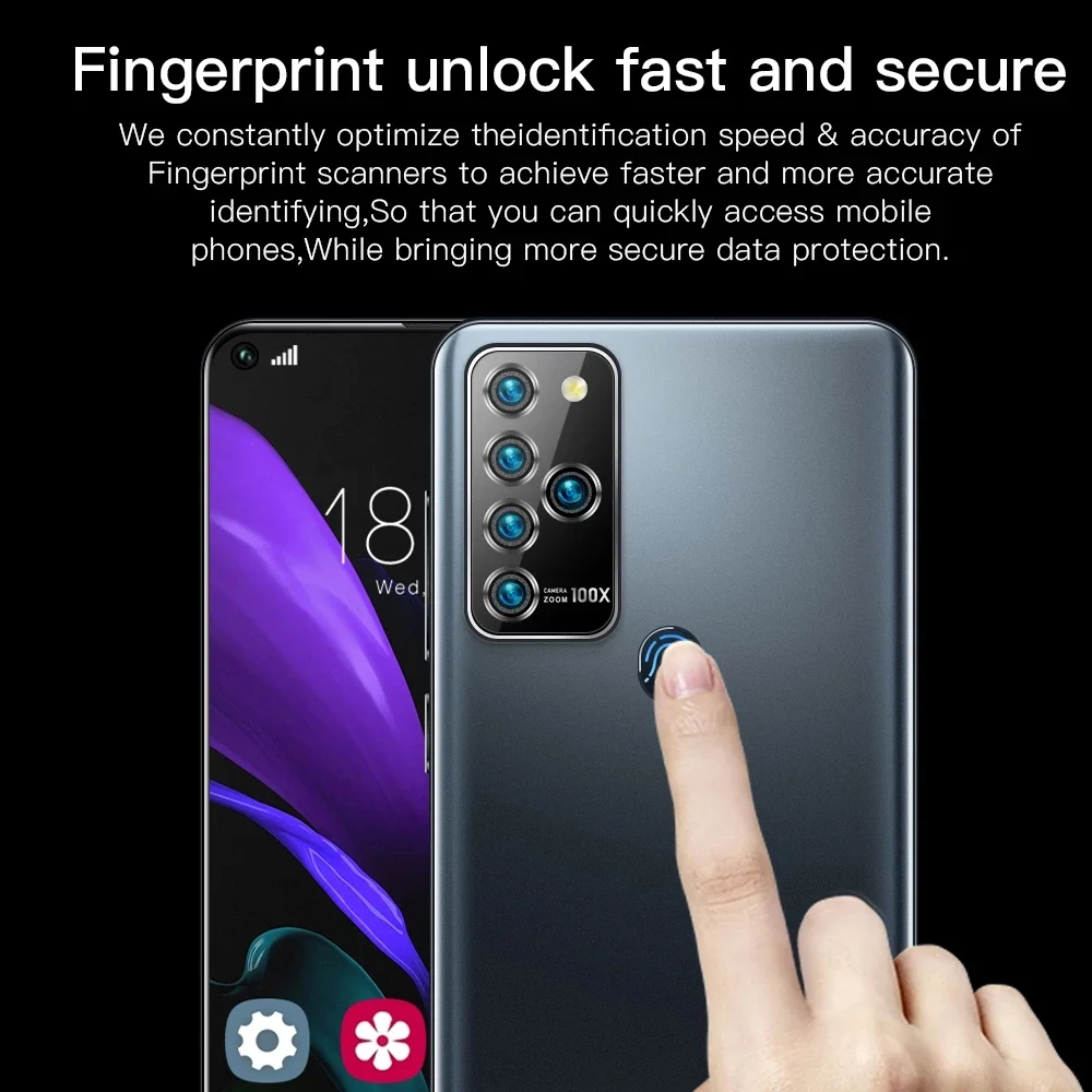 Смартфон Note25U 12 Гб + 512 экран 7 2 дюйма Android 10 0 телефон смартфон с разблокировкой по лицу