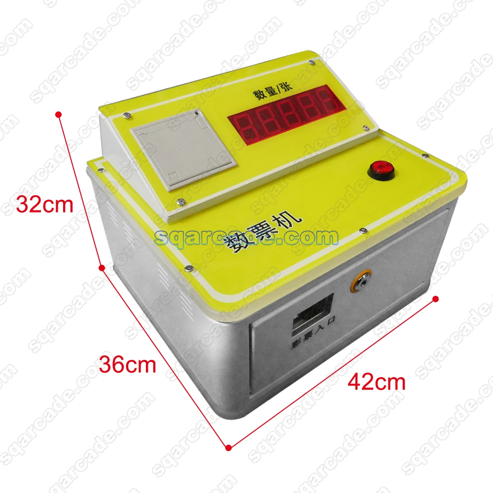 Coin operated receipt print redemption lottery ticket eater count machine for arcade game center
