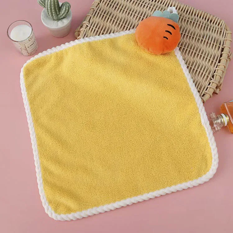 Microfiber Customized Plain Household Thick Pile Multi Colored Hand Towel