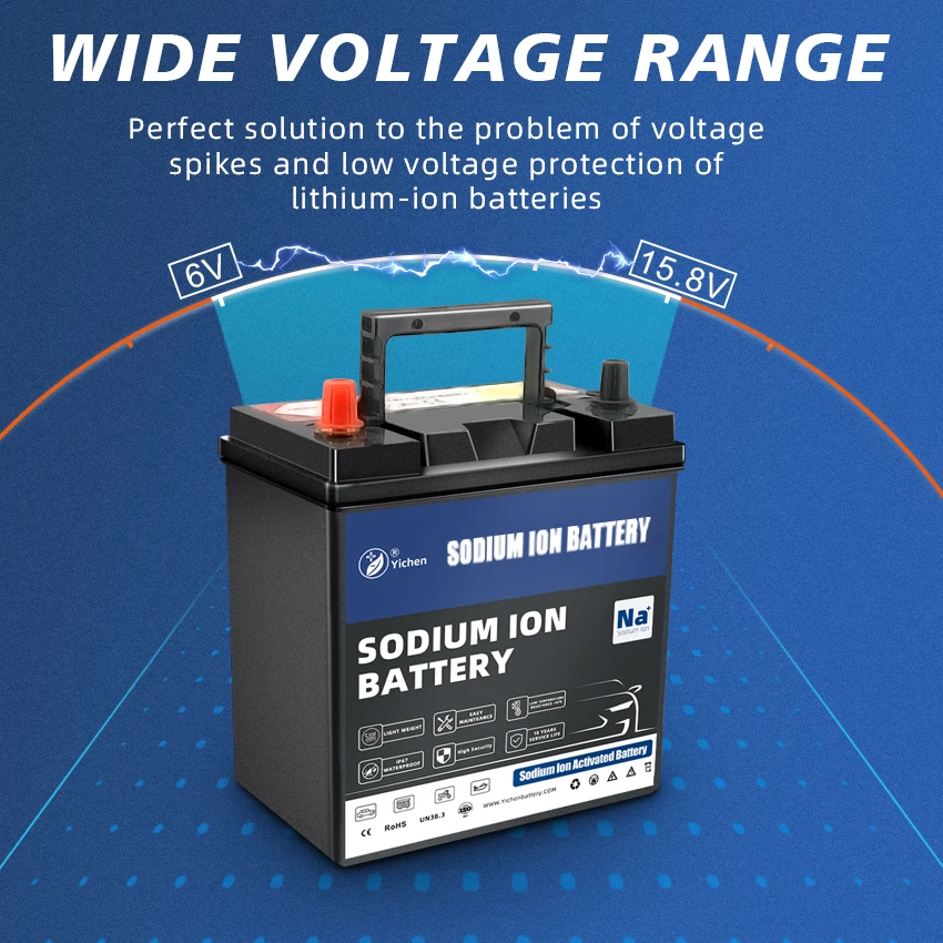 Sunpok sodium-ion battery 12V 24V 30Ah 40Ah 50Ah na ion Auto battery for car/boat/Car audio starting