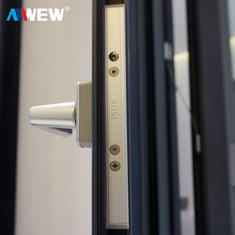 Alwew factory customized thermal break blind inside double glass aluminum window french casement windows aluminium casement wind