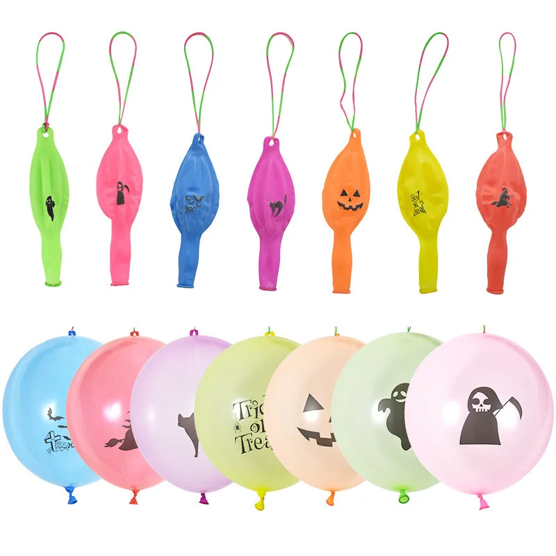 18inch Neon Punching Balloons With Rubber Band Handles Globos Punch Balls For Kid Gifts, Daily Games, Christmas latex balloons