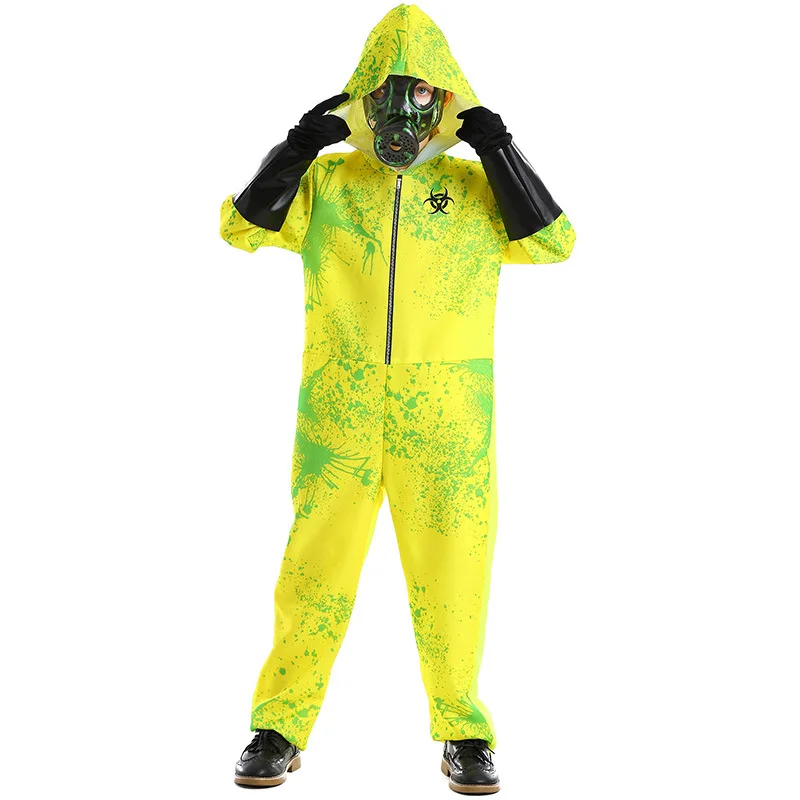 Wholesale Hazmat Suit Halloween Costume Full out Adult Protective Cloth PPE Apparel Carnival Funny Costumes