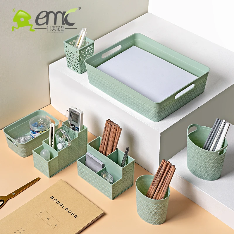 Tabletop small pp plastic storage basket with handle