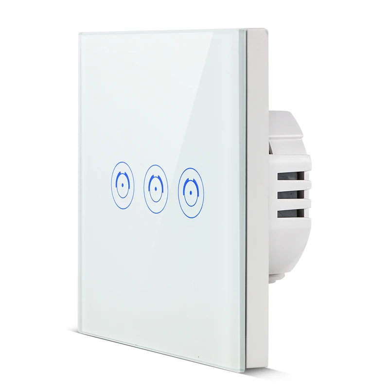 
 Стандарта ЕС, США, Великобритании стандартный Tuya Smart Wifi сенсорный выключатель 3 Gang стекло панельный подключаемый настенный сенсорный выключатель Alexa совместимого светового переключатели  