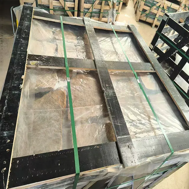 Golden or Yellow Sandstone Irregular Shape Stacked Random Rock Wall Stone