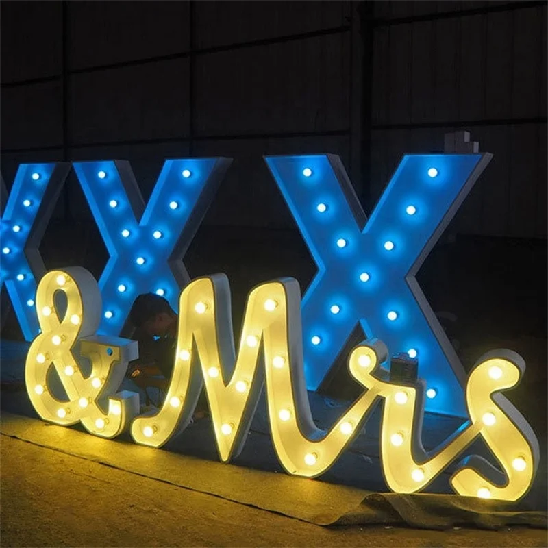 marquee light up letter led numbers 4ft mr and mr sign marry me large big wedding love giant light marquee letter