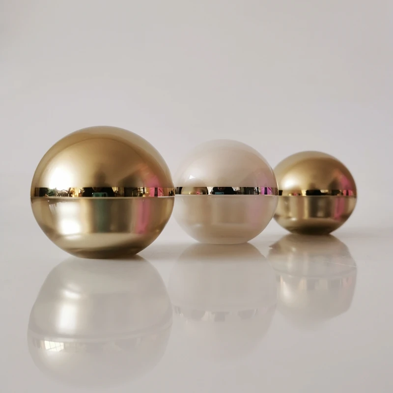 Stocks ball shape jar new acrylic cosmetic cream lip balm jar 30ml custom logo