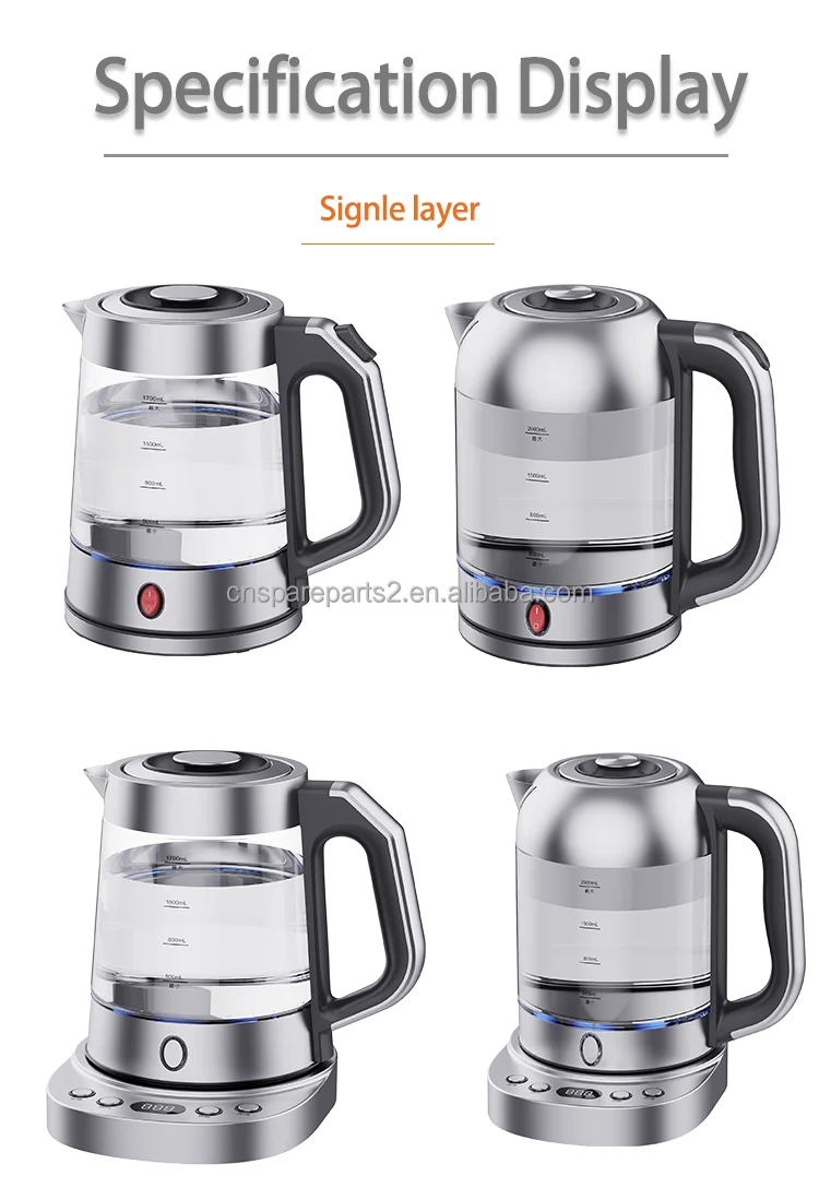 YUEKON Electric Glass Tea Maker With Tea Pot Home Appliance Skd Ckd Russian Samovar Set With Filter